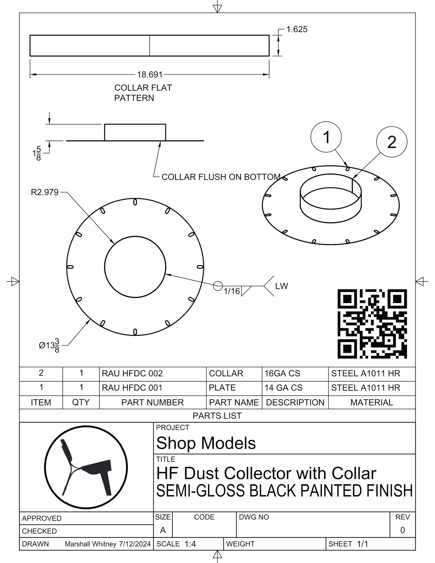 Harbor Freight Dust Collector - Upgrade Adapter